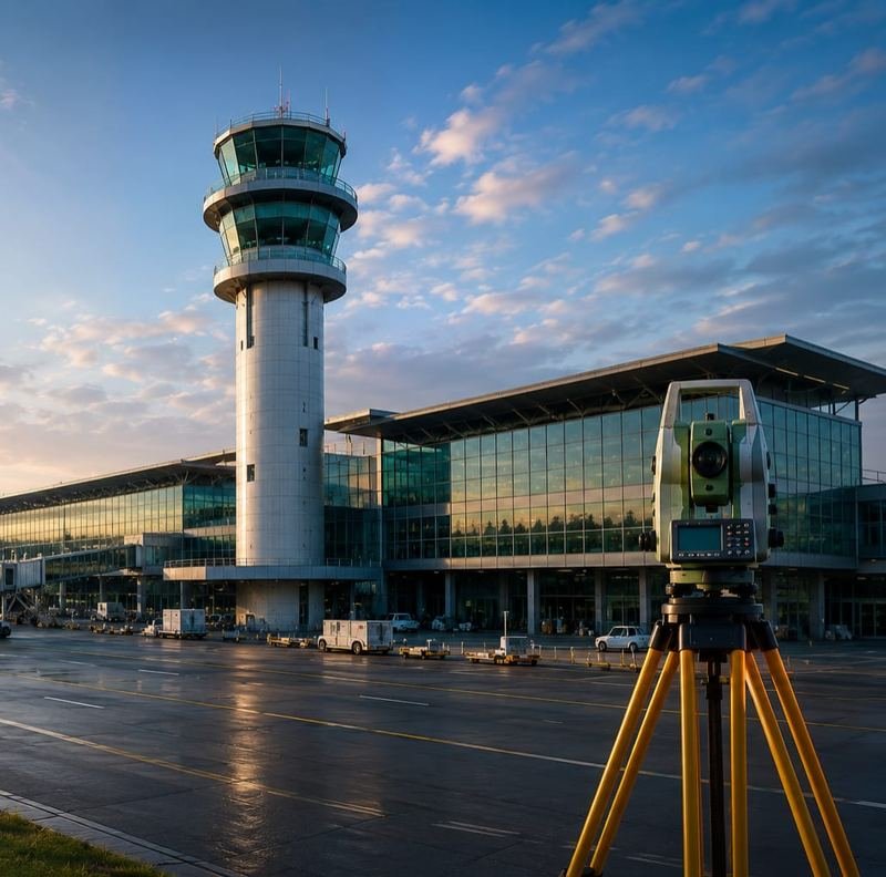 Airport construction site requiring NOC clearance
